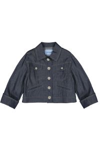 Giacca in denim con bottoni gioiello