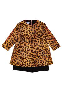 Leopard-print neoprene jumpsuit