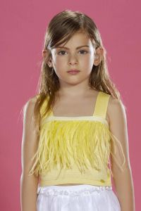 ValMax feather-embellished top