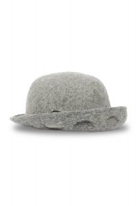 Mimisol wool bowler hat with laser cut details