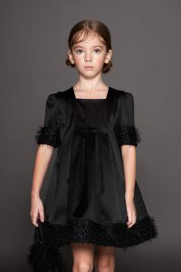 Abito Mimisol in raso con dettagli lurex