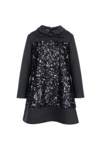Milano-knit dress with sequins