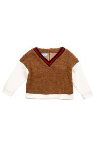 Mimisol sweatshirt in bouclé fabric and neoprene