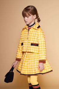 Giacca pied de poule con zip