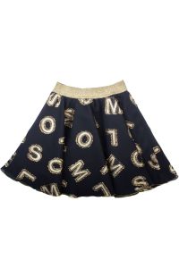 Gonna Mimisol con lettere oro jacquard