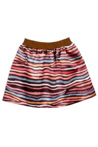 Mimisol printed satin skirt with elastic waist