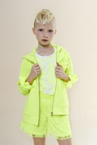 Shorts Mimisol in felpa e pizzo