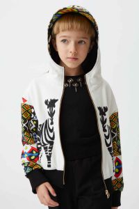 Mimisol zip-detail fleece jacket