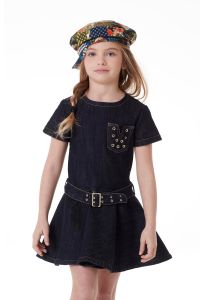 Abito ValMax in denim con borchie